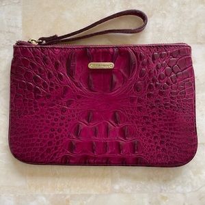 Brahmin Wristlet Raspberry Pink Leather